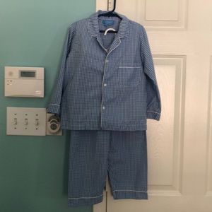 Boy’s boutique gingham pajamas